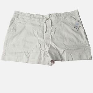 Time And Tru Shorts Women XXL 20 Relaxed Fit Cuff Hem White